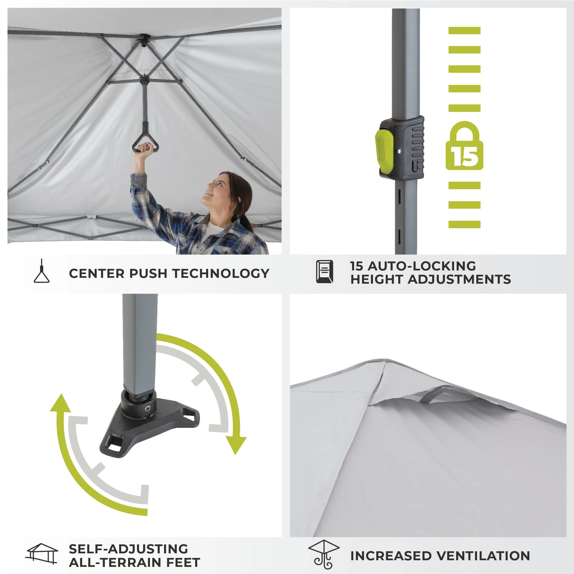 10' x 10' Center Push Instant Canopy