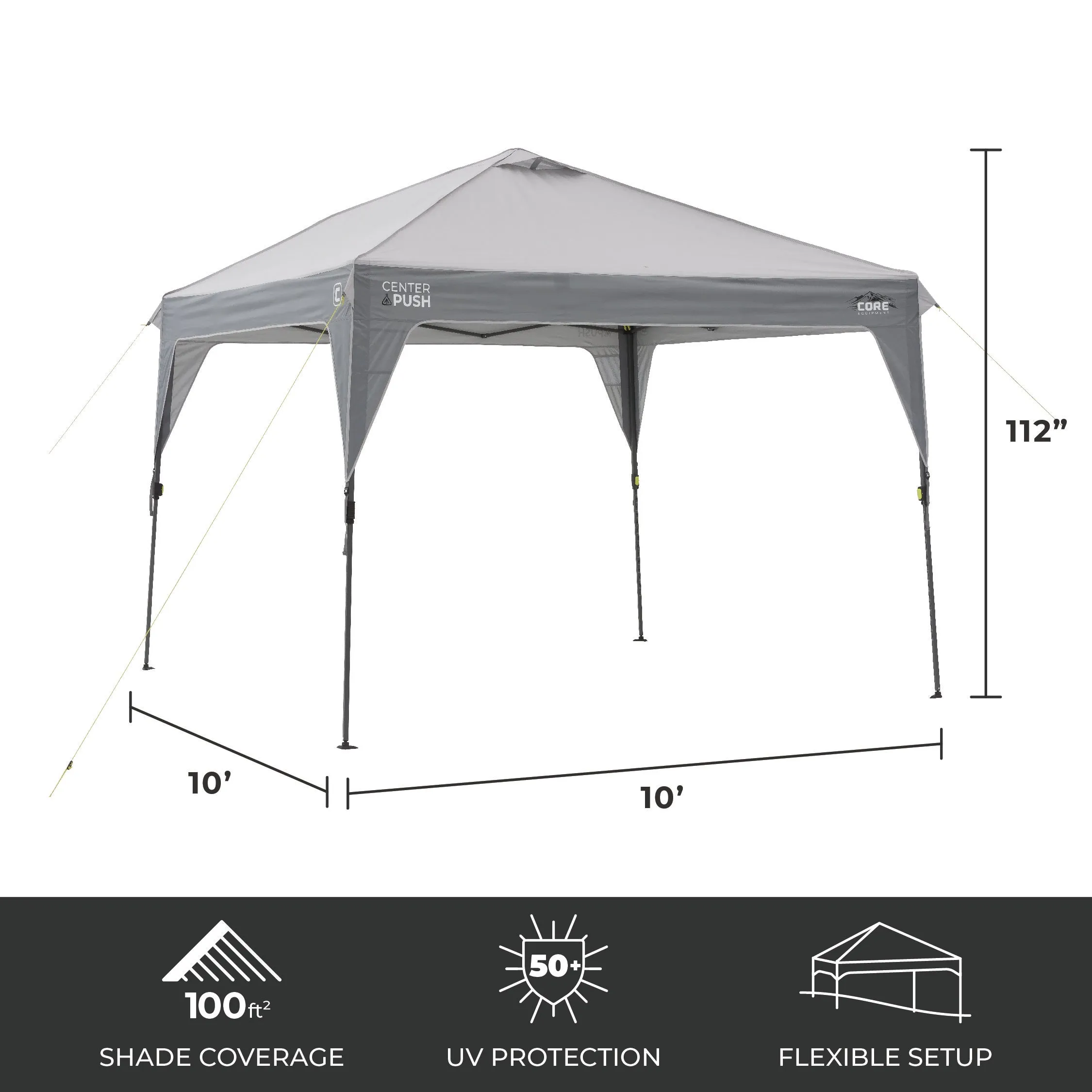 10' x 10' Center Push Instant Canopy