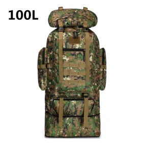 100L Waterproof Tactical Military Hiking Camping Traveling Outdoor Backpack Bag With high strength buckles, smooth and heavy-duty zippers, super reliable and durable