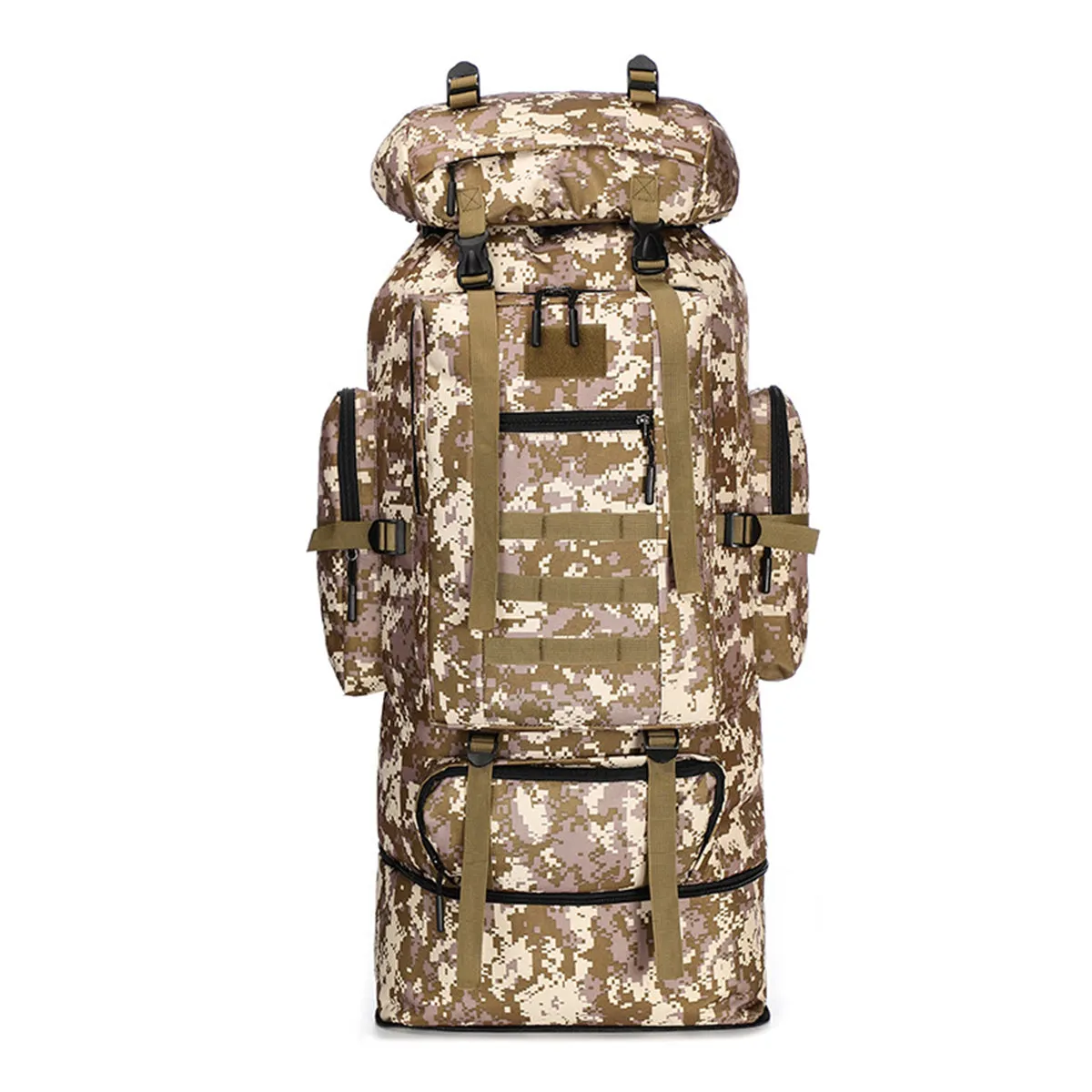 100L Waterproof Tactical Military Hiking Camping Traveling Outdoor Backpack Bag With high strength buckles, smooth and heavy-duty zippers, super reliable and durable