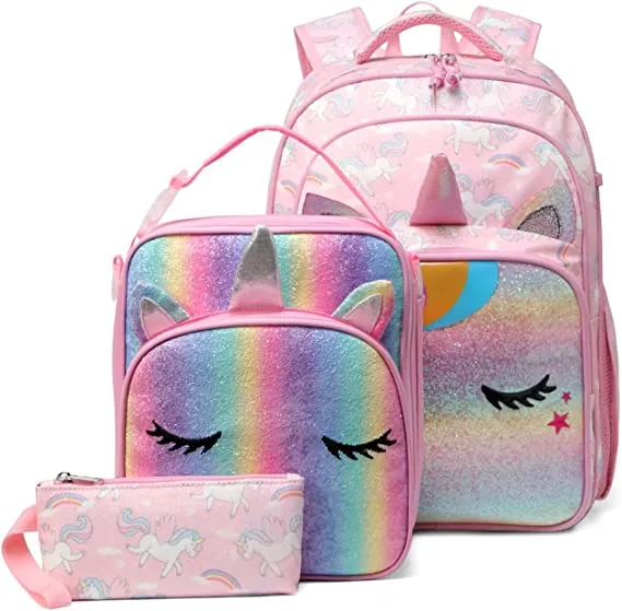 16in Elementary School  Backpack Lunch Bag Set