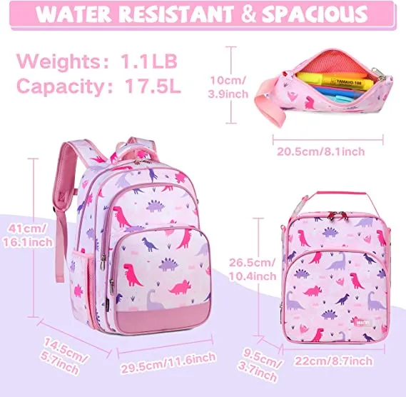 16in Elementary School  Backpack Lunch Bag Set