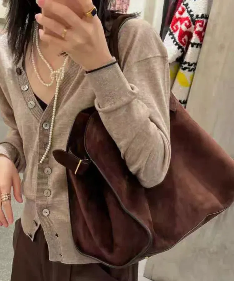 2024 New Brown Large Capacity Capacity Handbag MM071