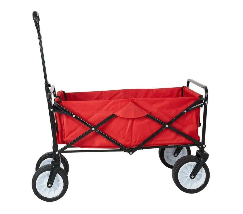 220 lbs Capacity Folding Wagon Collapsible Garden Utility Cart Camping Outdoor