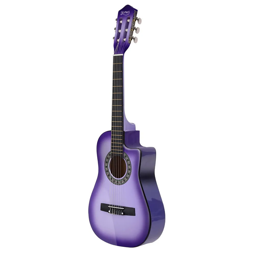 34 Inch Classical Guitar Wooden Body Nylon String Beginner Kids Gift Purple