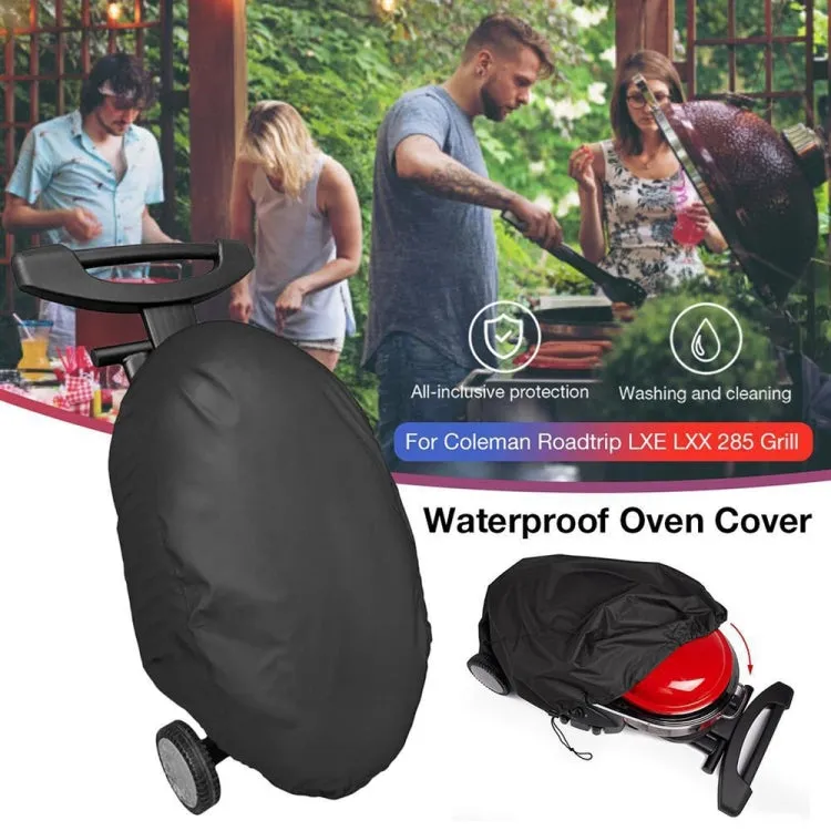 600D Portable BBQ Grill Waterproof and Dustproof Protective Cover (Black)