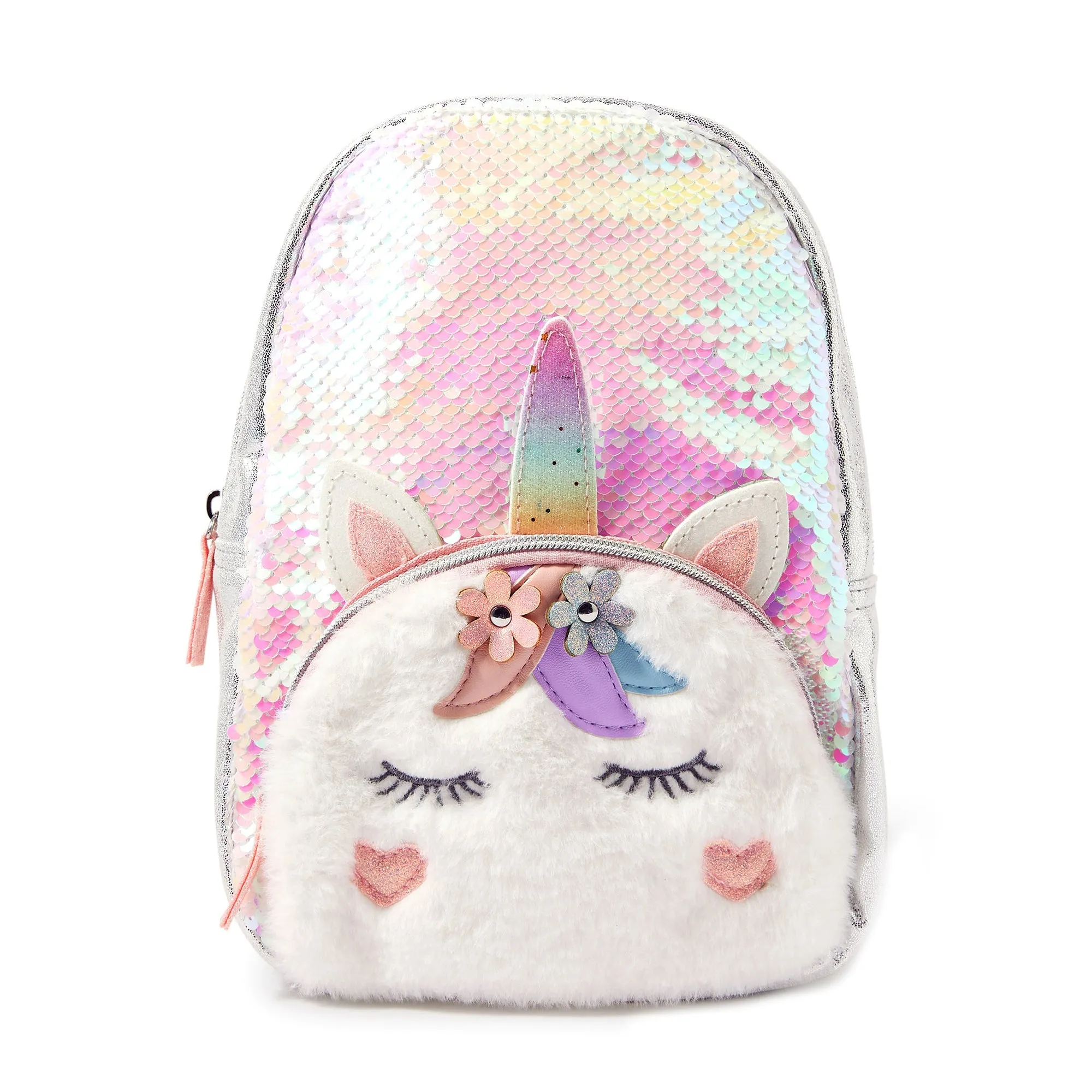 Accessorize London Girl's Unicorn Fluffy Backpack