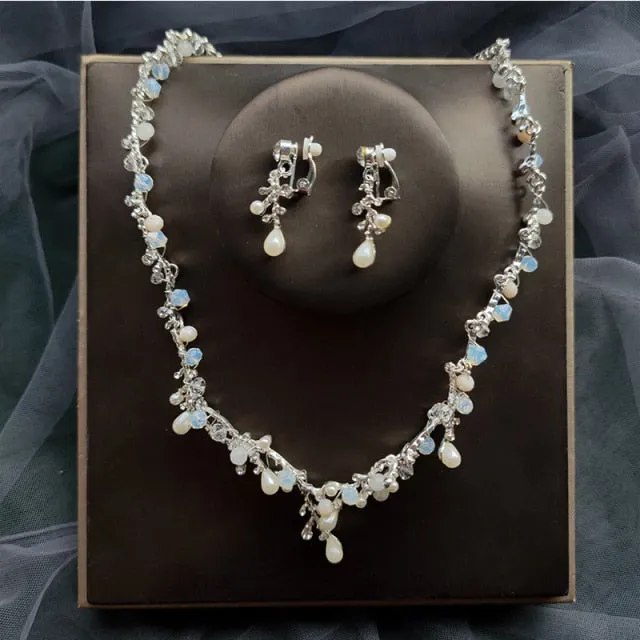 Affordable Bridal Jewelry Sets of Necklace-Earrings for Weddings-Quinceañera-Evening Events