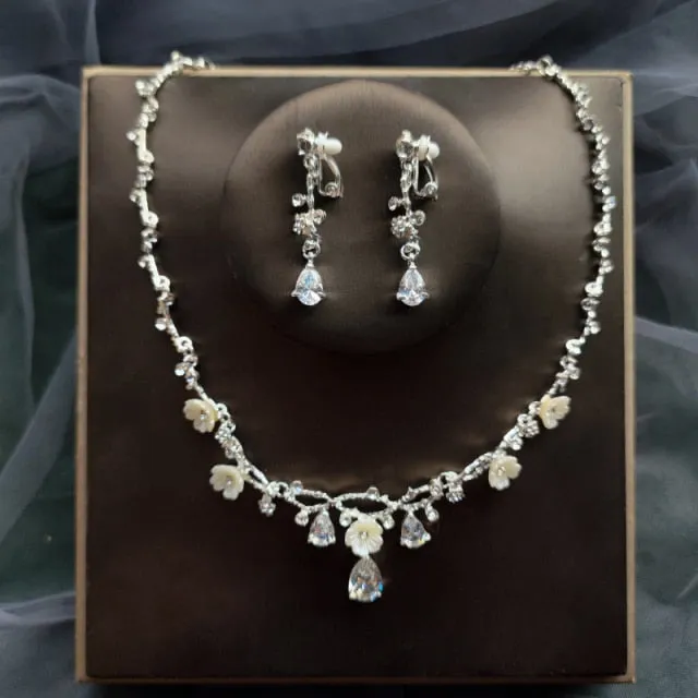 Affordable Bridal Jewelry Sets of Necklace-Earrings for Weddings-Quinceañera-Evening Events