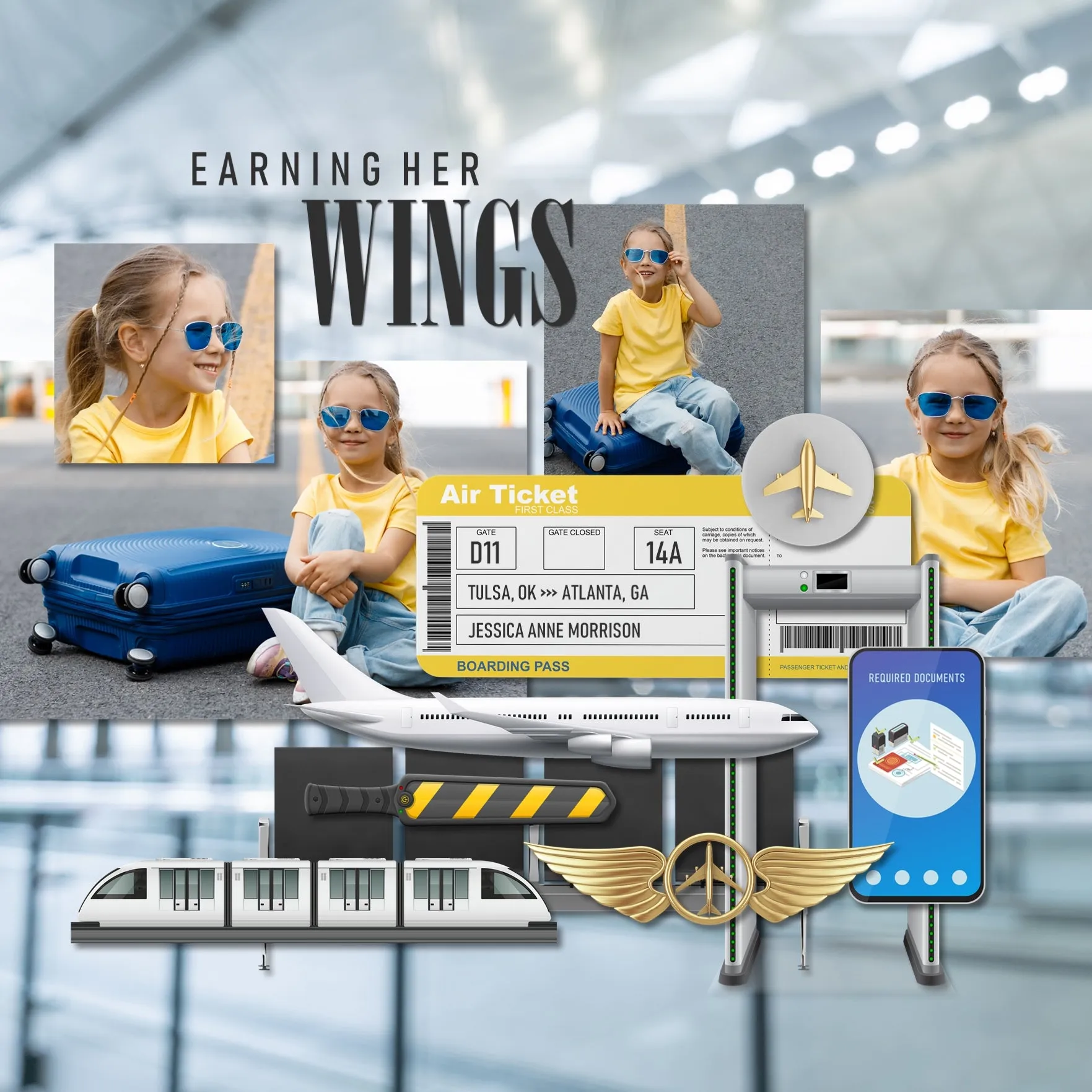 Airport Digital Scrapbook Bundle