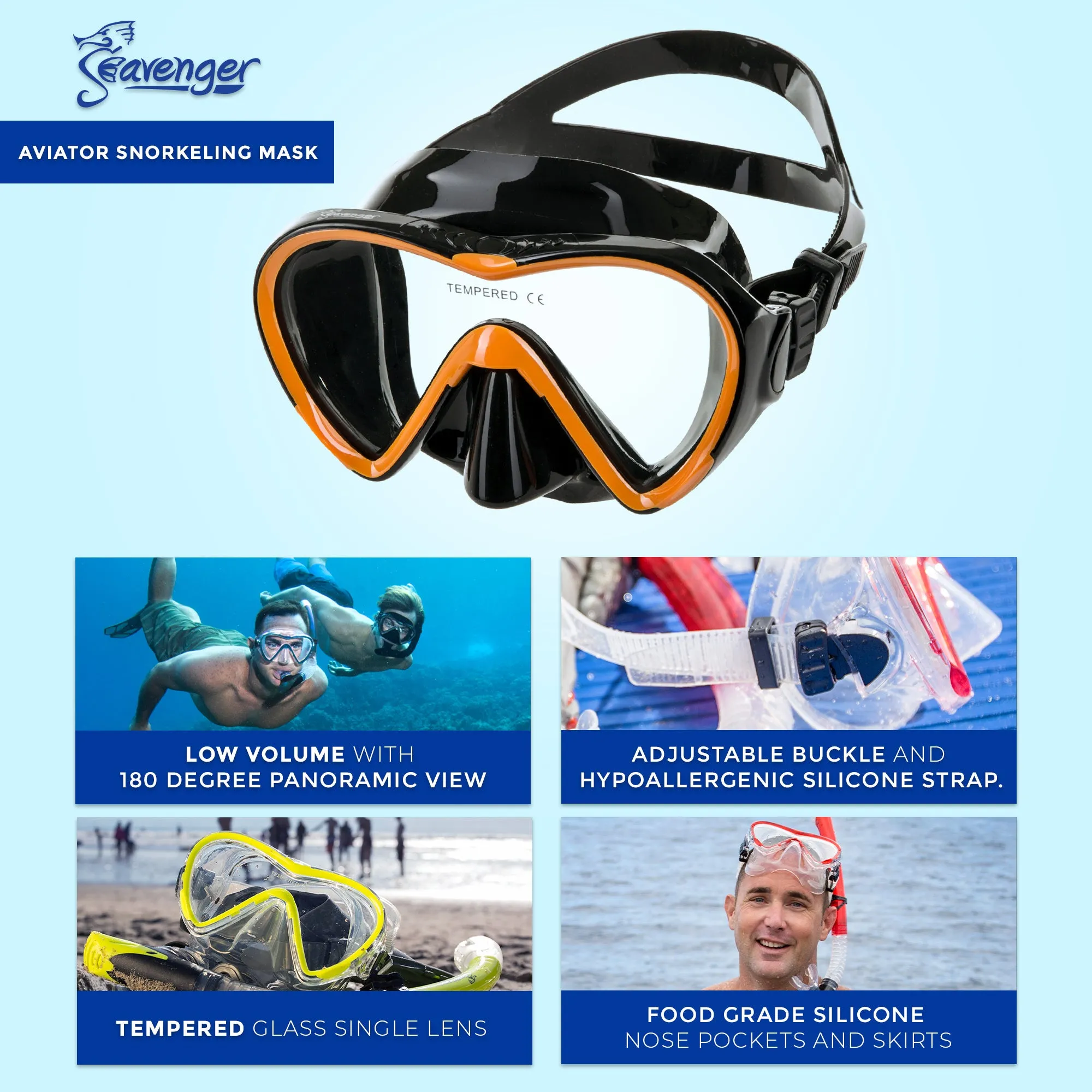 Aviator Snorkel Set - Yellow