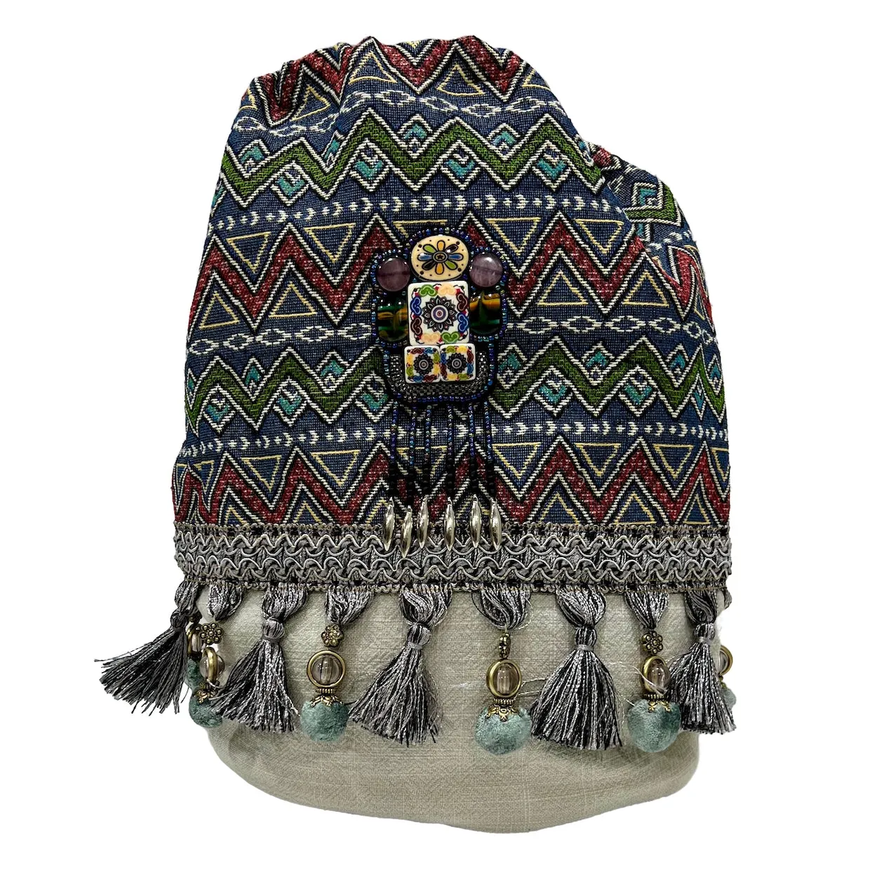 Backpack Boho Fringed Design Top Loading 3 Colors