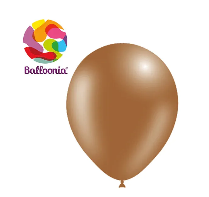 Balloonia 5" Balloon Pastel Latex Brown 100CT