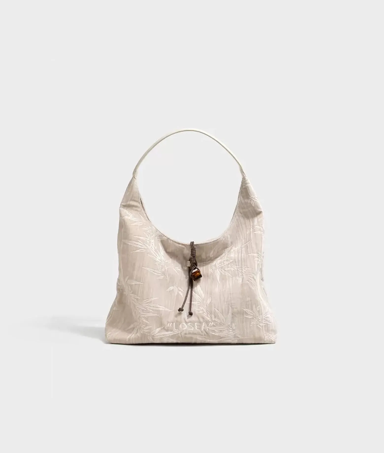 BAMBOO SEASONS velvet tote bag