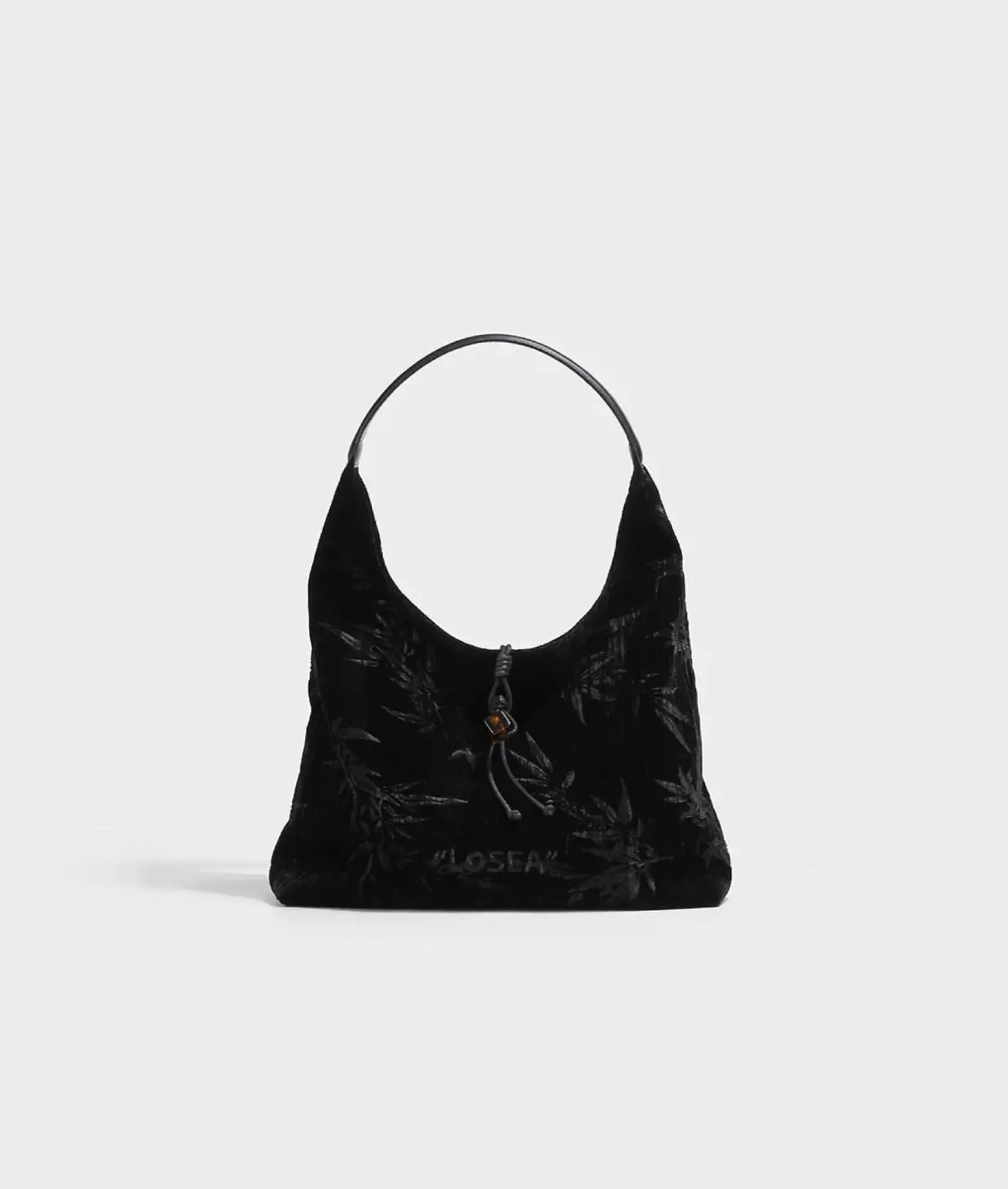 BAMBOO SEASONS velvet tote bag