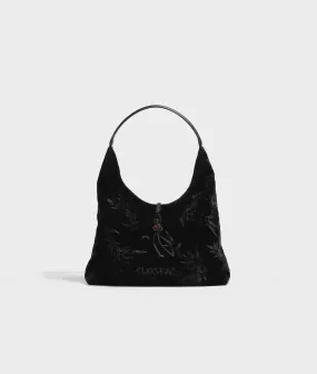 BAMBOO SEASONS velvet tote bag