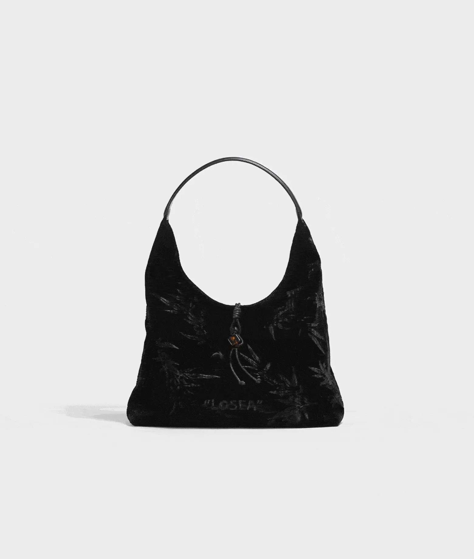 BAMBOO SEASONS velvet tote bag