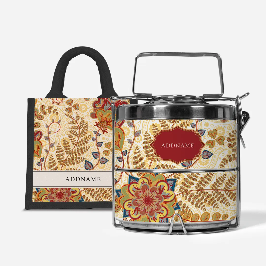 Batik Series - Mawar Two-Tier Tiffin Carrier