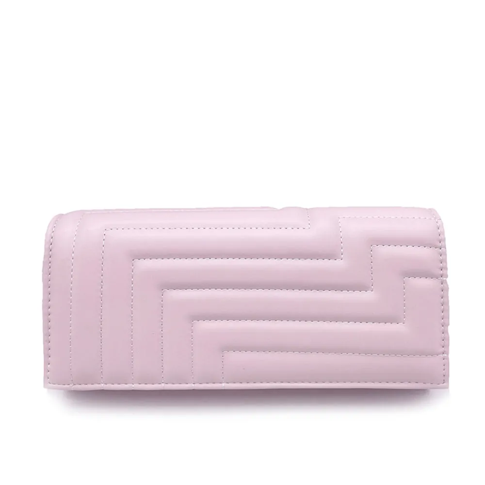 Beatrice Long Quilted Bag - Pink