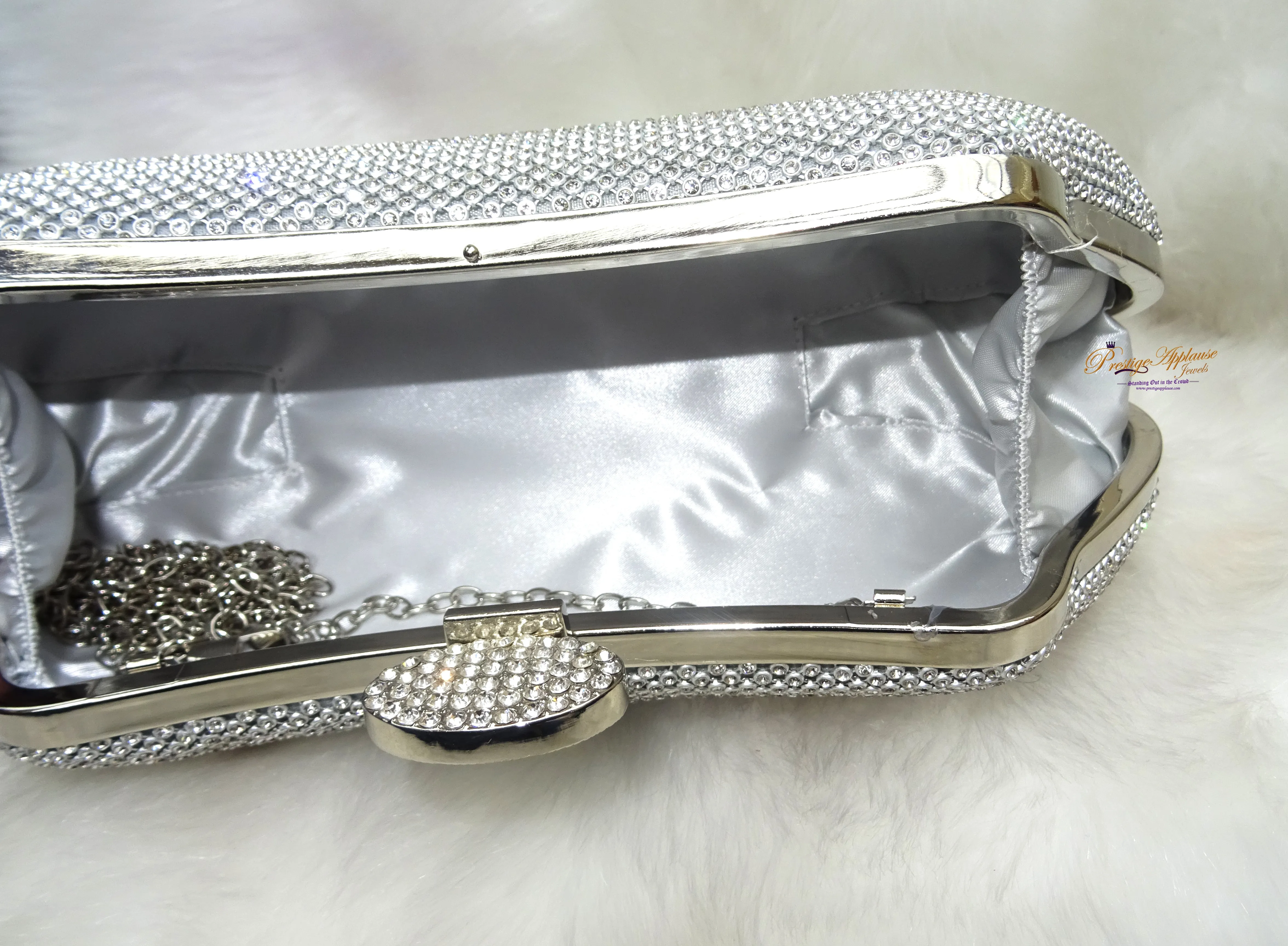 Beautiful Gold Silver Fashion Womens Glitter Clutch Bag Crystal Diamante Sparkly Evening Bridal Prom Party Handbag Purse/Gold