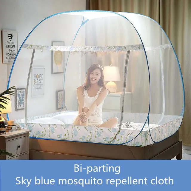 Bi-parting Mosquito Nets for Beds Full Netting Bedding For Queen King Size Beds