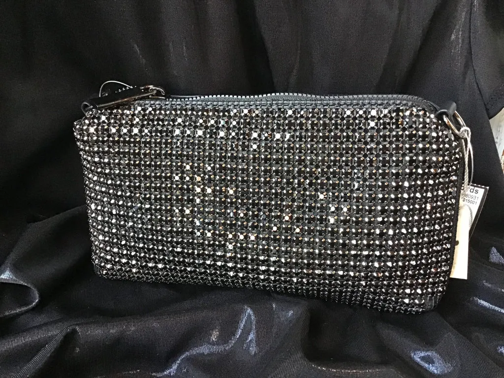 Black Rhinestone Evening Bag