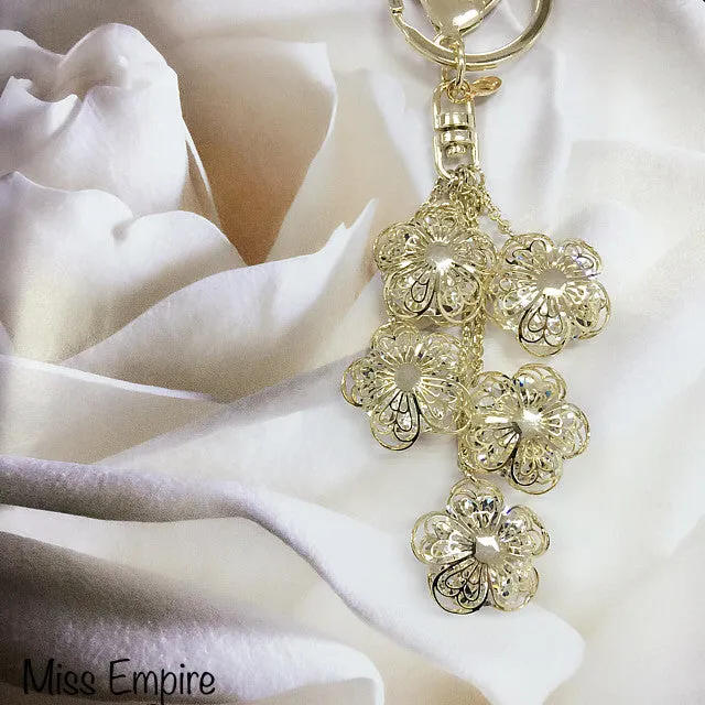 Bloomed Golden Flower Bag Charm