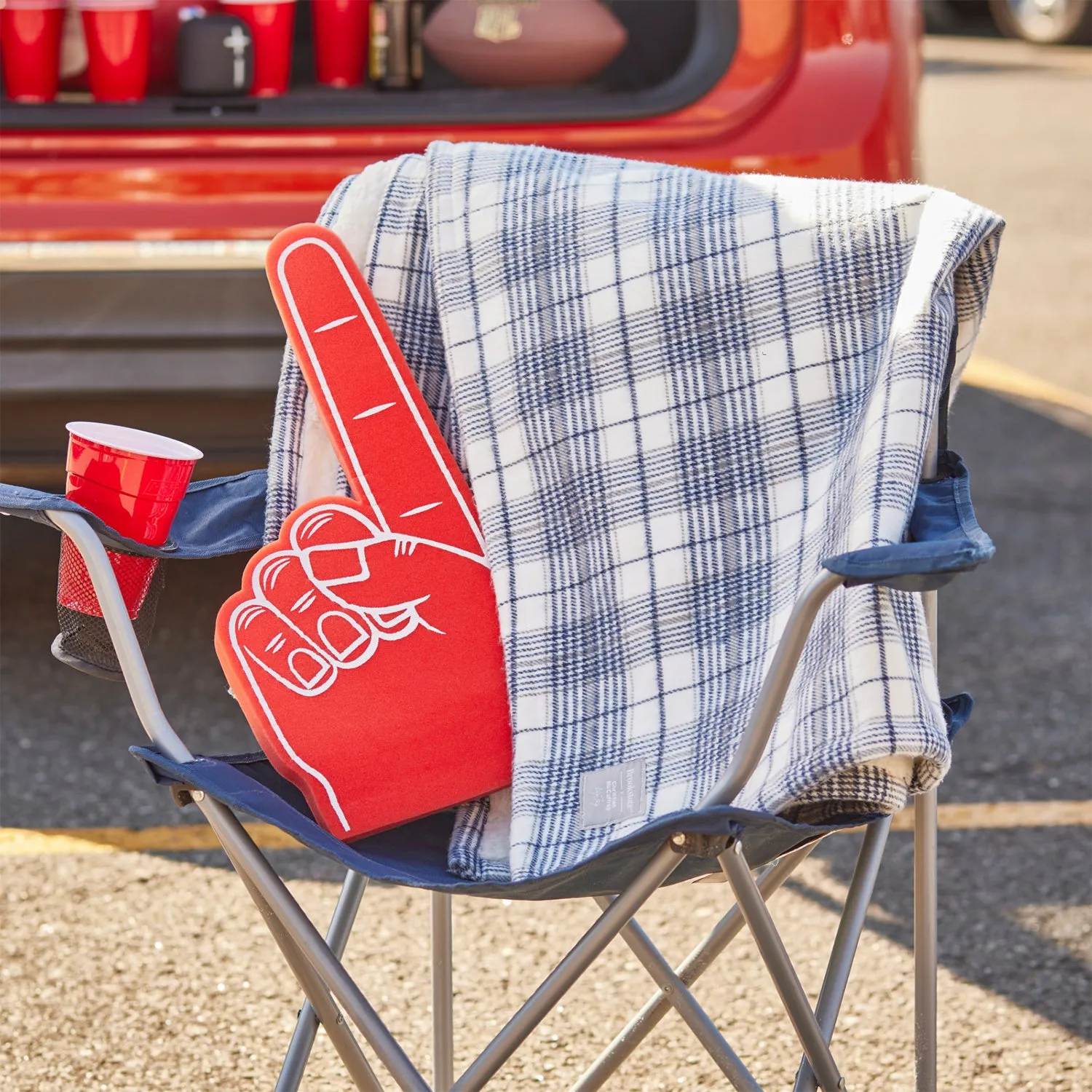 Brookstone x Christian McCaffrey - Elite Stadium Plaid Blanket