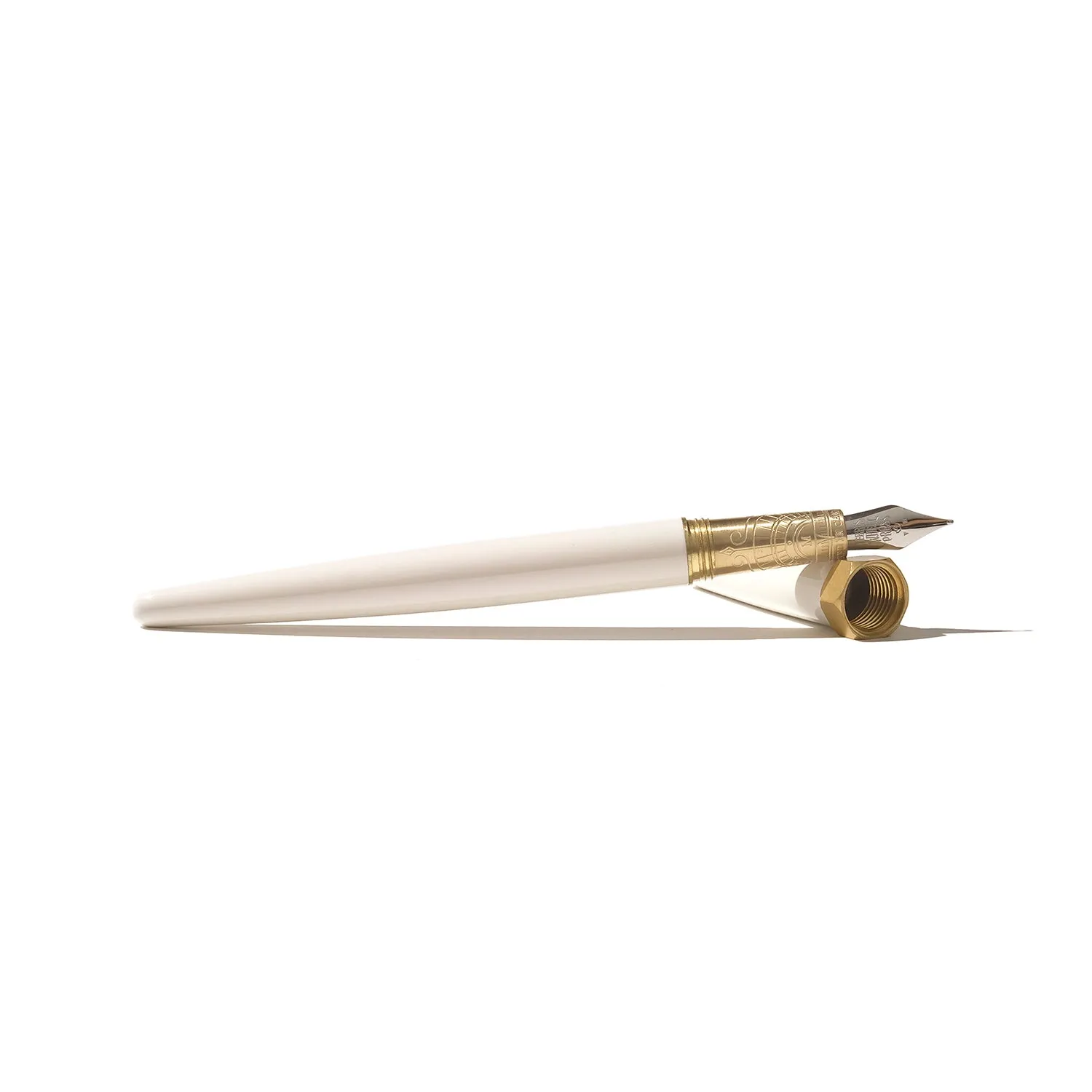 Brush Fountain Pen - Crème Glacée White (Medium)