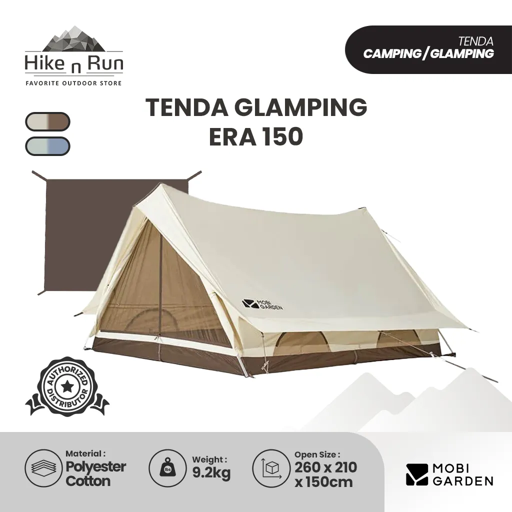 BUNDLING Tenda Camping Mobi Garden NX20561035 ERA 150 Glamping Tent   MG MAT FOR ERA 150