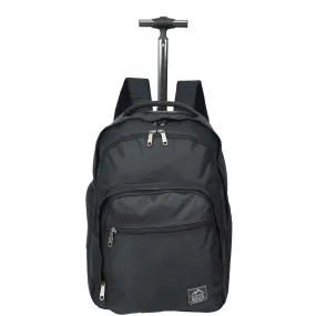 Cabin Size Backpack Wheels Hiking Trekking Telescopic Handle Vulcan Black