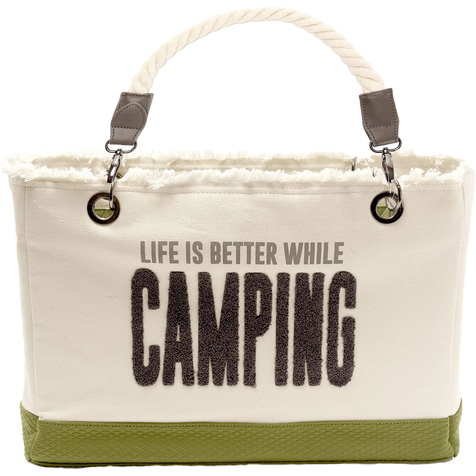 Camping 21" x 12" Canvas Tote