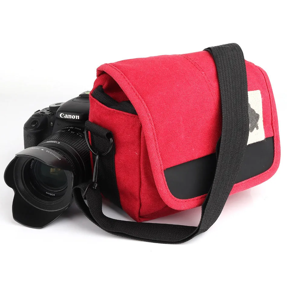 Canvas shockproof camera bag hunter camera bag for Canon SONY camera storage bag