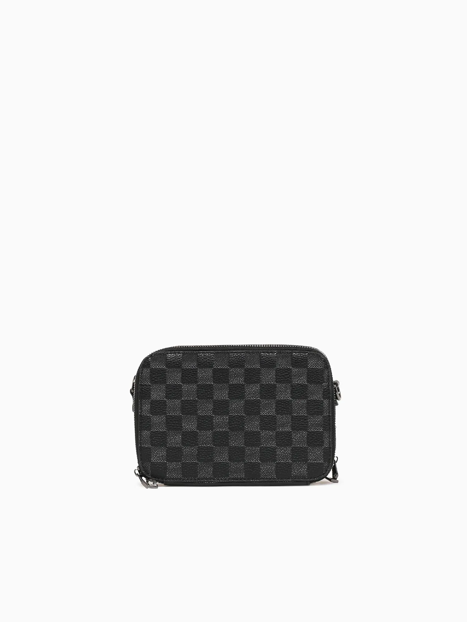 Checkered Camera Bag Black