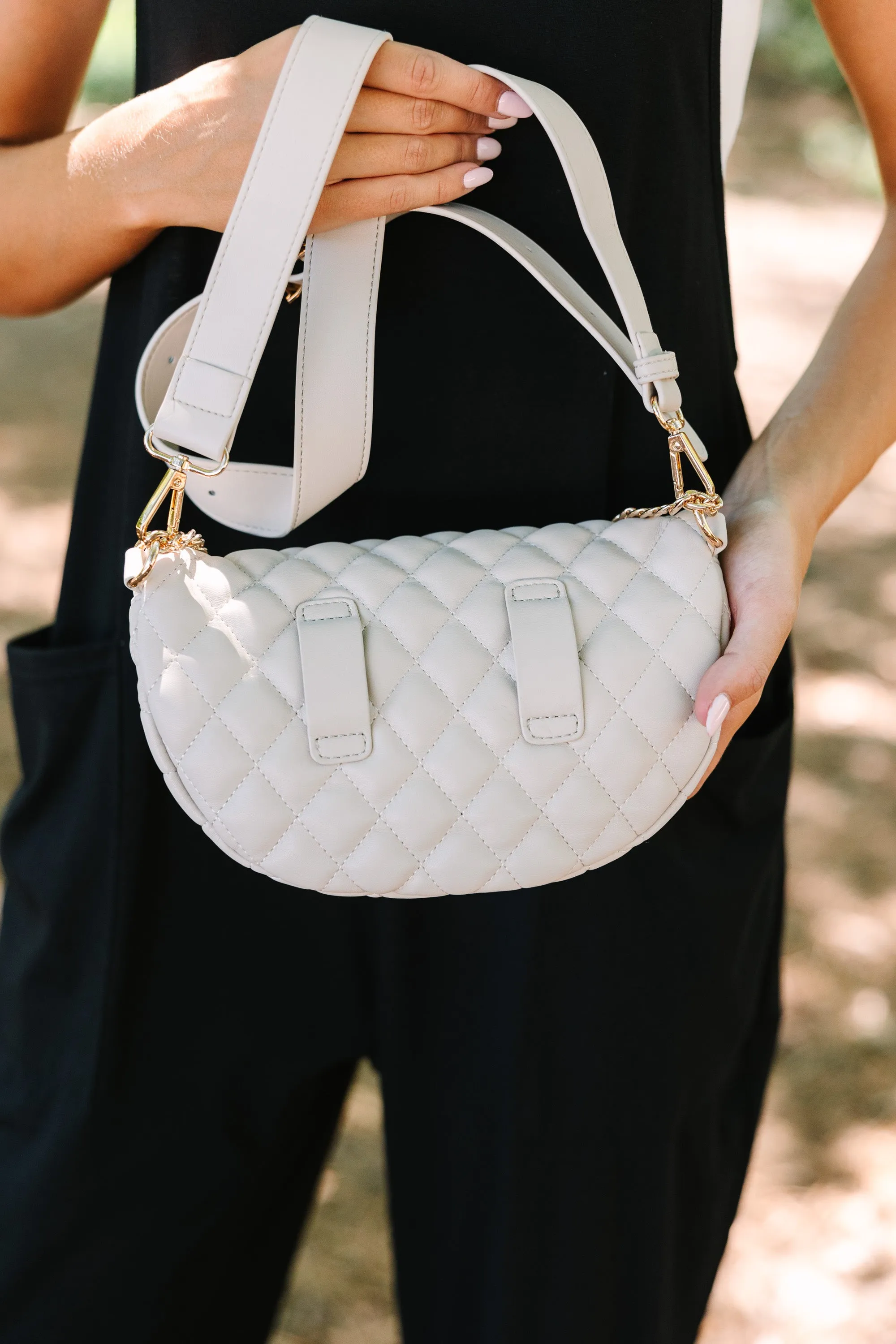 Chic Intuition Nude Quilted Belt Bag