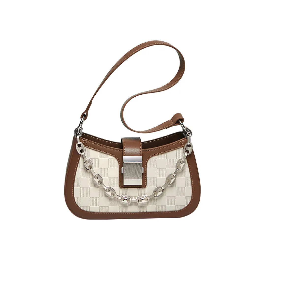 Christina Woven Leather Chained Shoulder Bag