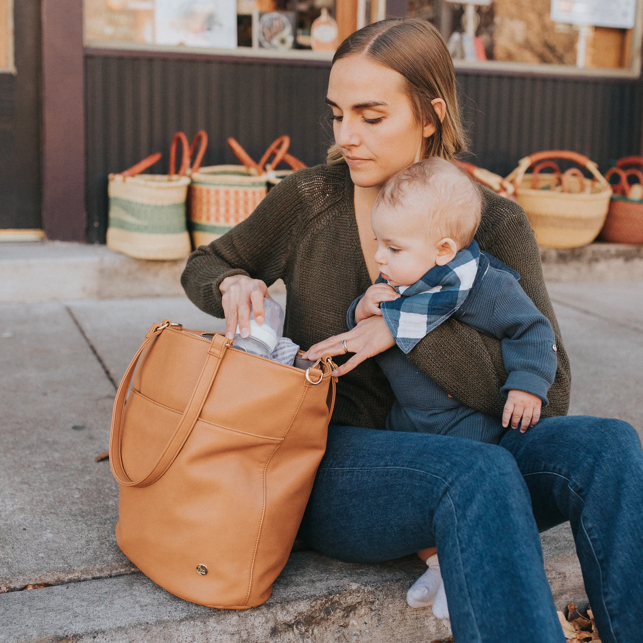 Citywalk Tote Cognac - Gold Hardware