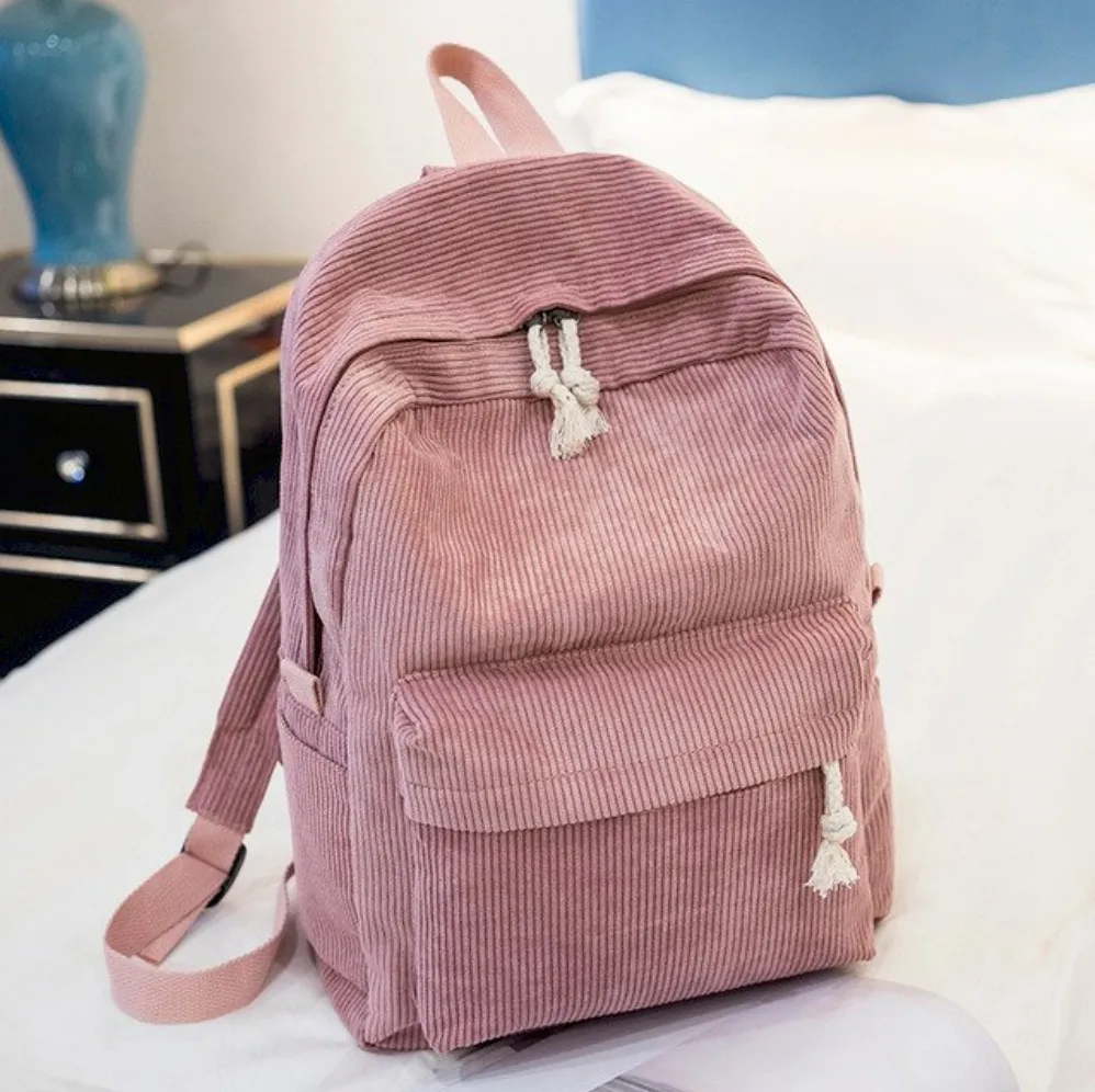 Classic Corduroy Backpack (6 Colors)