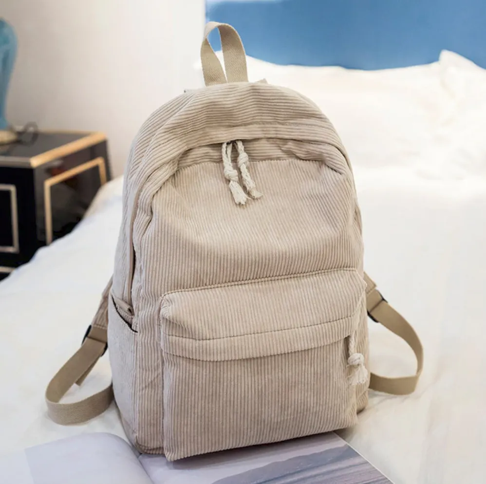 Classic Corduroy Backpack (6 Colors)