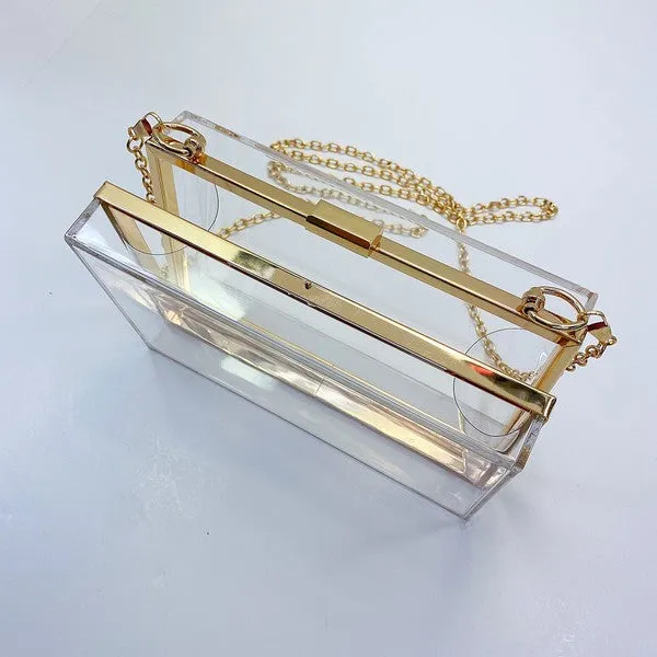 Clear Acrylic Evening Clutch Bag