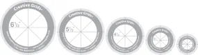 Creative Grids Quilt Ruler Circles (5 Discs with Grips) Quilt Ruler