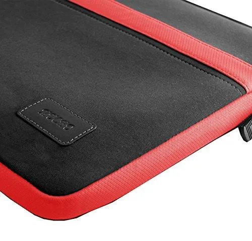 Credo 10" 10.5" 10.6" inch Black / Red Water Resistant Neoprene Tablet Sleeve Laptop Pouch Cover Carrying Case Briefcase 10.1 Inch for Samsung Galaxy Tab A SM-T580 / Tab S3 / Huawei MediaPad M2 / MediaPad T1 10 / MediaPad 10 Link