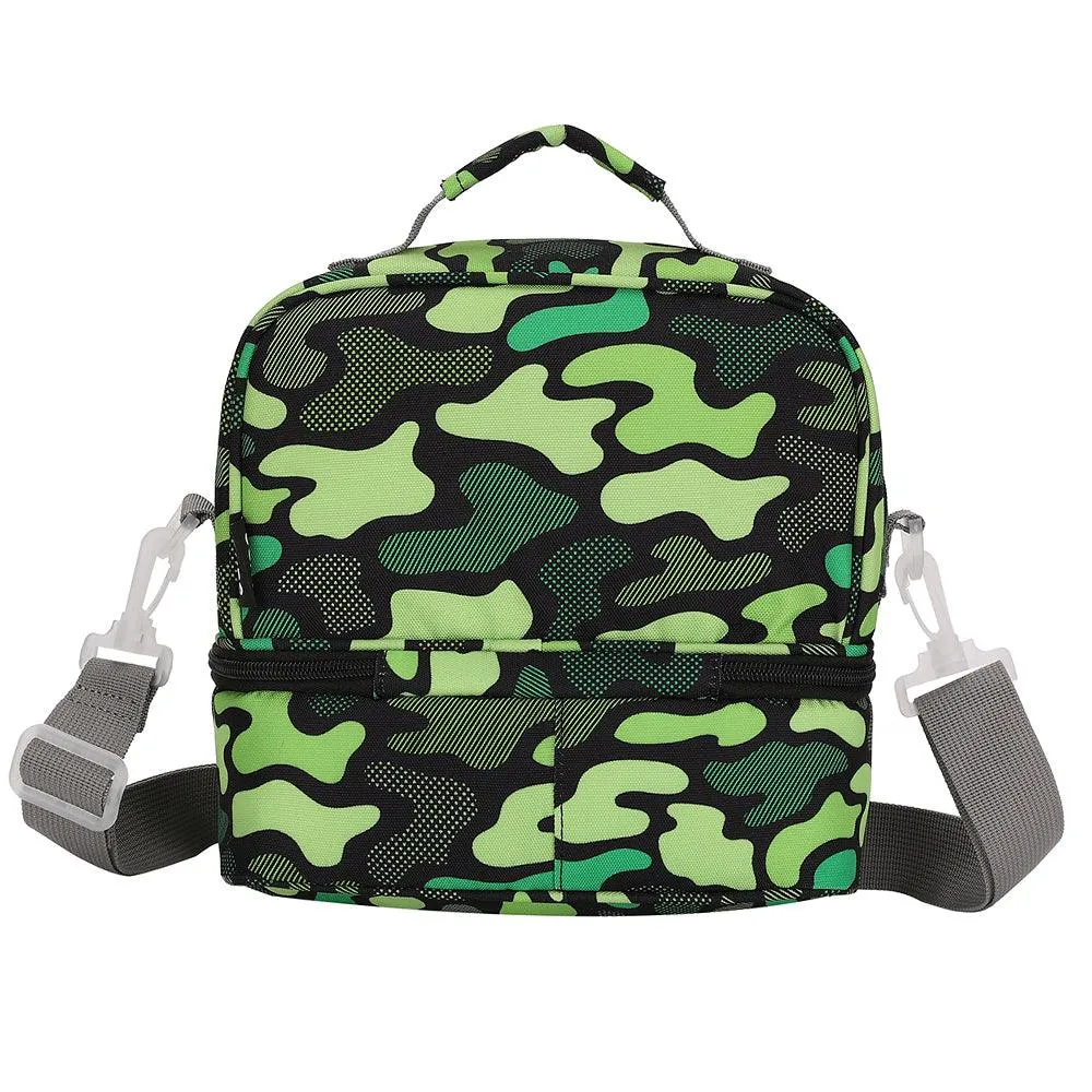 CUBS FOOTBALL GREEN CAMO HARD TOP LUNCH BAG