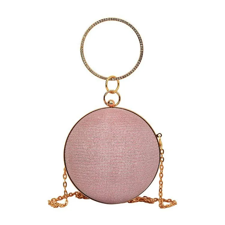 Diamond-Studded Spherical Evening Bag