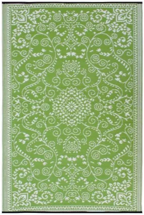 Eco Friendly Outdoor Rug - Turkish - Lime & Cream