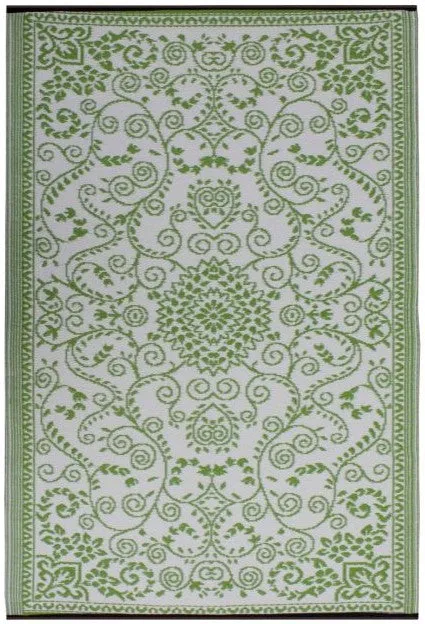 Eco Friendly Outdoor Rug - Turkish - Lime & Cream