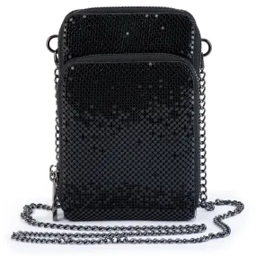 Elton Mesh Cross Body Bag in Black