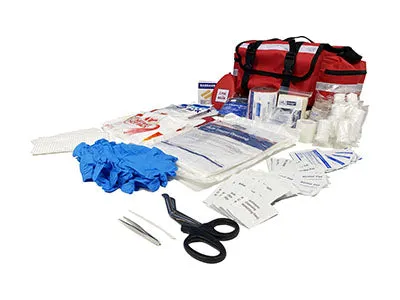 First Aid Kit, Economic Cab Bag, 13" x 9" x6", Red