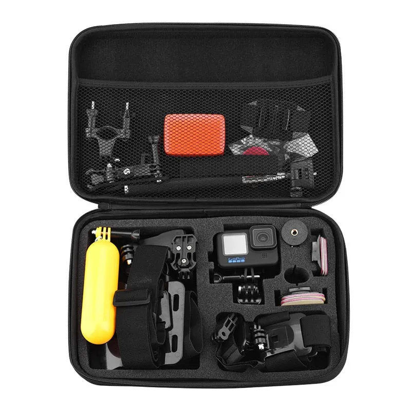 For GoPro Hero 10 9 8 7 Session SJCAM Xiaomi Yi 2 4K Mijia Go Pro Accessories Sport Camera Portable Storage Case Collection Bag