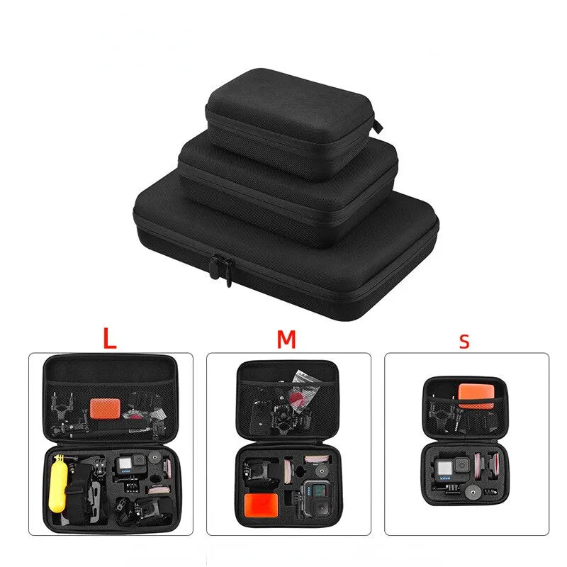 For GoPro Hero 10 9 8 7 Session SJCAM Xiaomi Yi 2 4K Mijia Go Pro Accessories Sport Camera Portable Storage Case Collection Bag